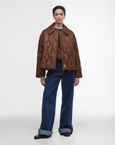 Bernadette Quilted Jacket Vicuna/Hessian Tartan