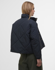 Zola Quilted Jacket Black/Envy Green