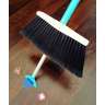 SweepEasy®, 12in, 2-in-1 Broom and Scraper, Nylon Bristles, Black