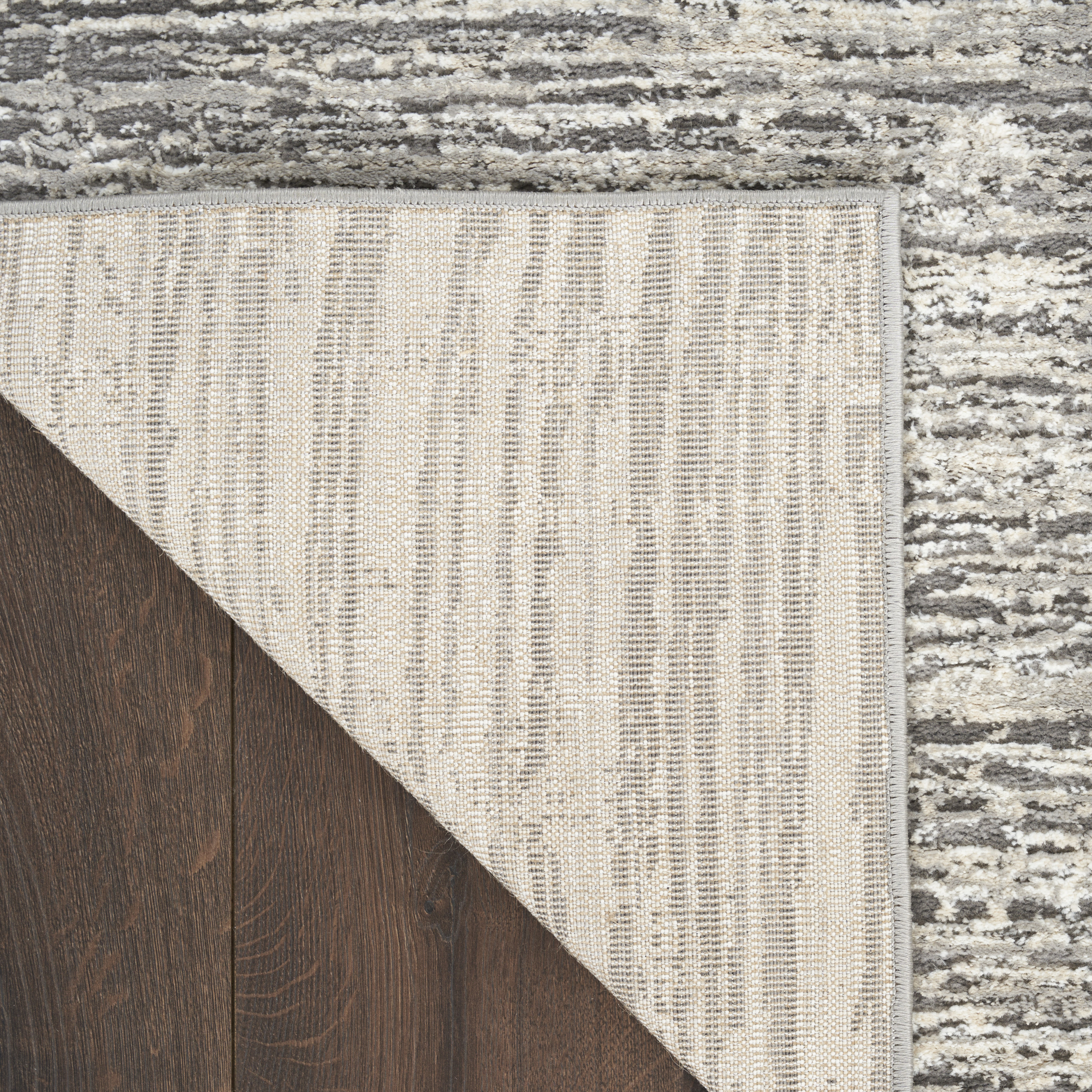Nourison Sustainable Trends 9' x 12' Ivory Grey Modern Indoor Rug