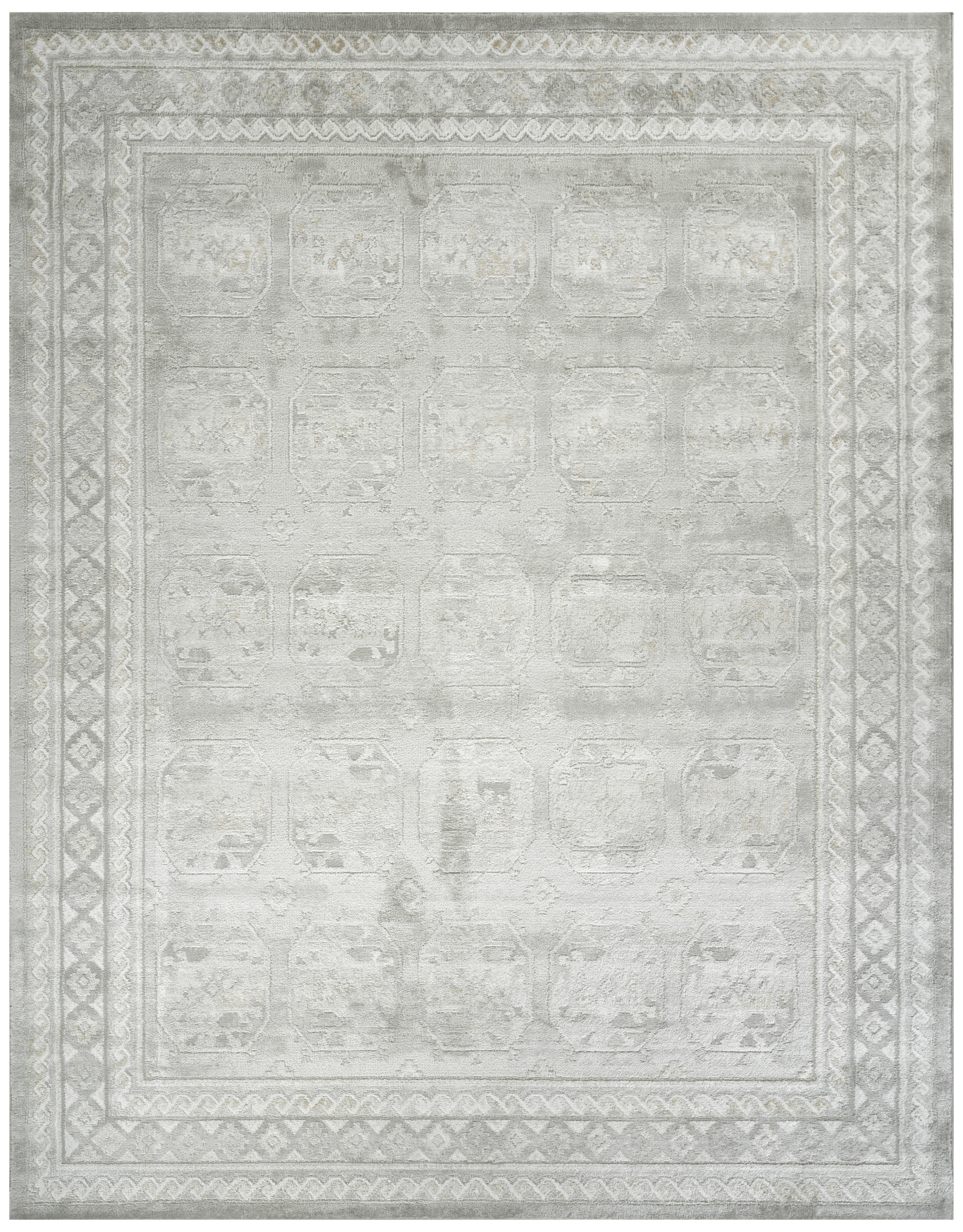 Nourison Dekor 7'10" x 9'10" Grey Vintage Indoor Rug