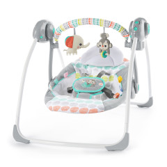 Bright Starts Whimsical Wild Portable Compact Baby Swing with Taggies, Unisex, Newborn and up - image 2 of 17