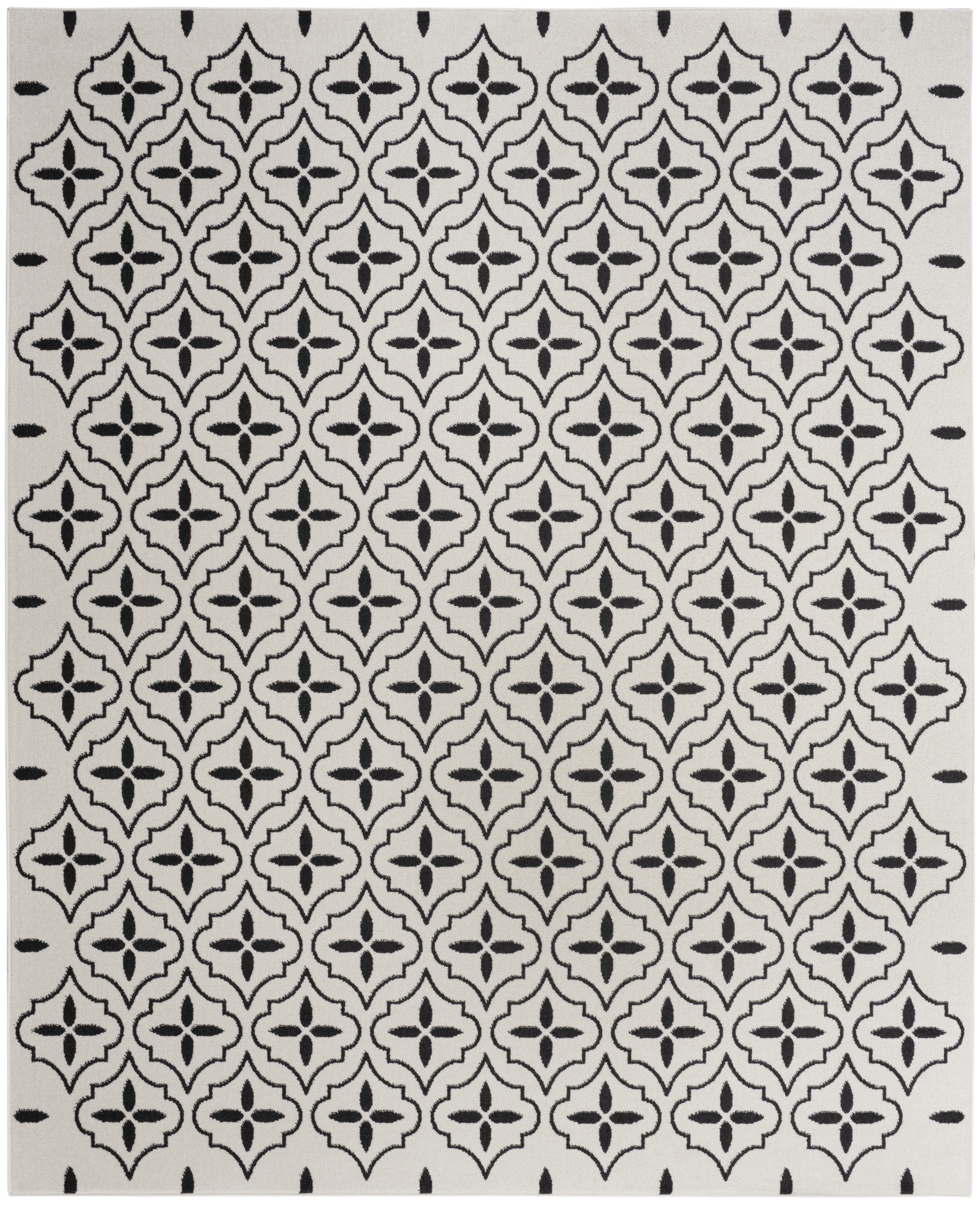 Nourison Nourison Essentials 6' x 9' Ivory Black Modern Rug