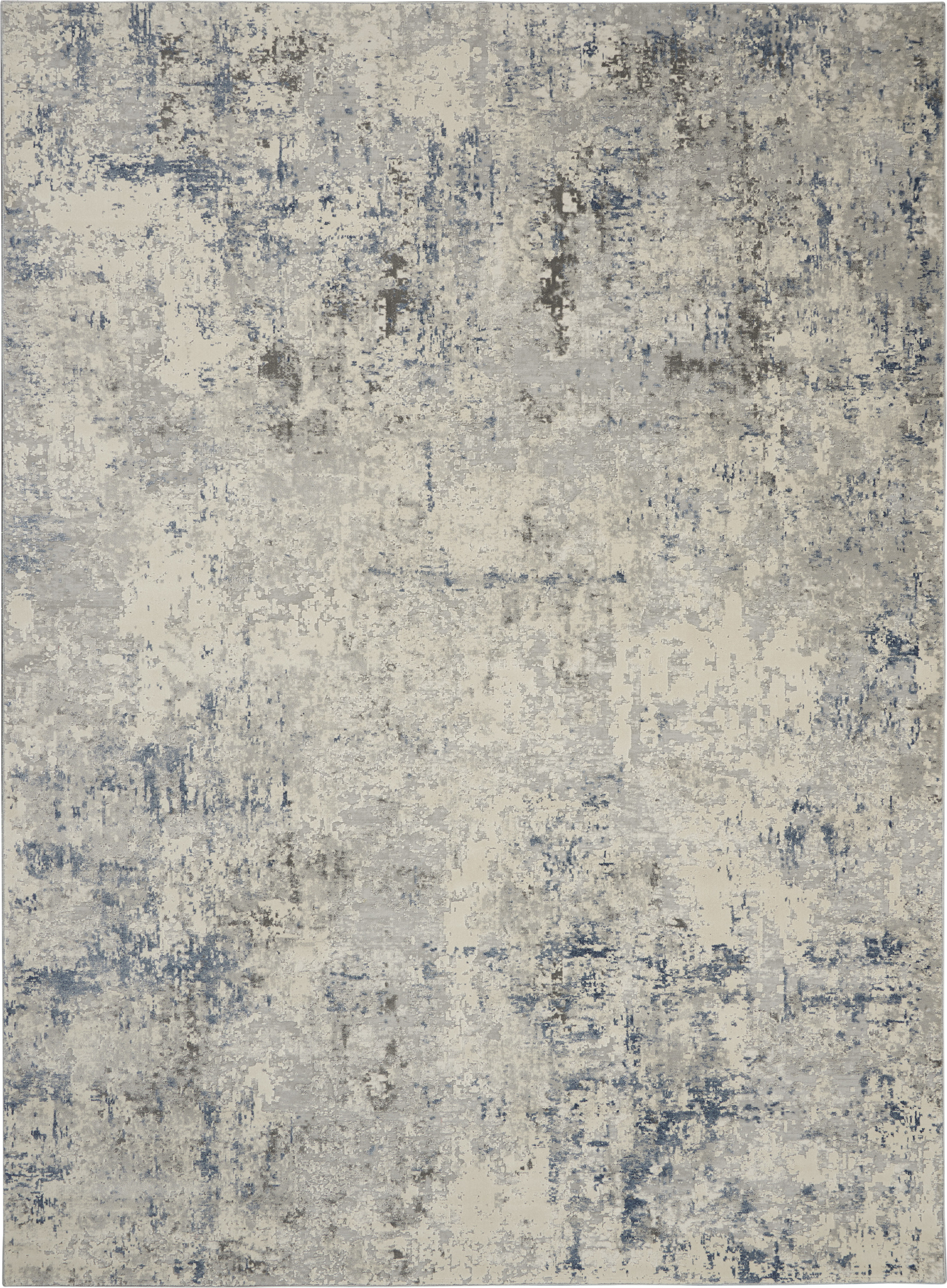 Nourison Rustic Textures 9'3" x 12'9" Ivory Grey Blue Modern Indoor Rug