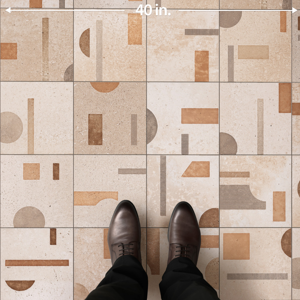 Adagio Decor Element 9-3/4 in. x 9-3/4 in. Porcelain Floor and Wall Tile