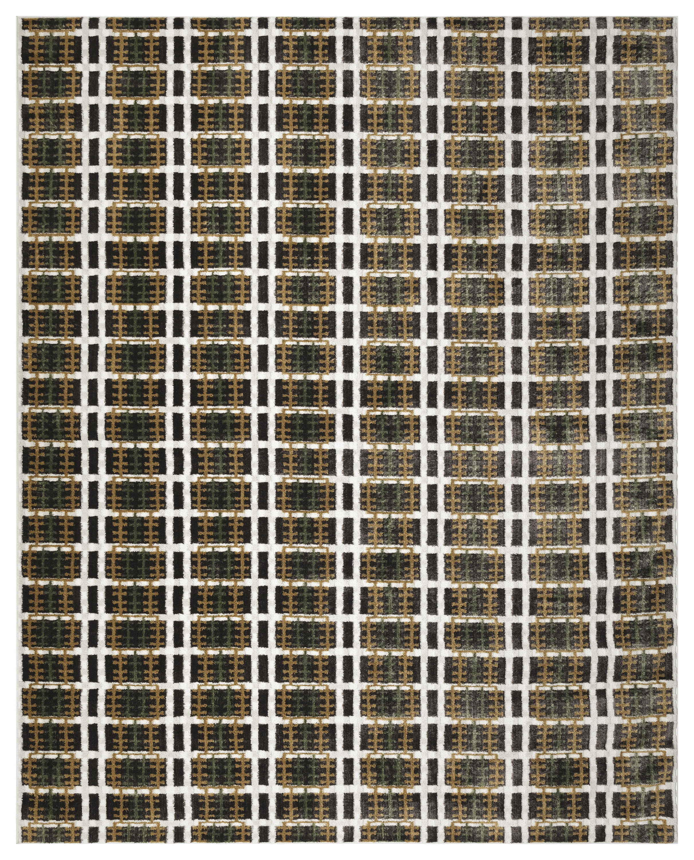 Nourison Nordic 8' x 10' Charcoal Multicolor Modern Indoor Rug