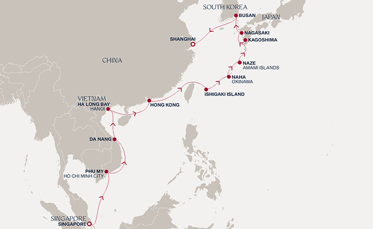 Itinerary map