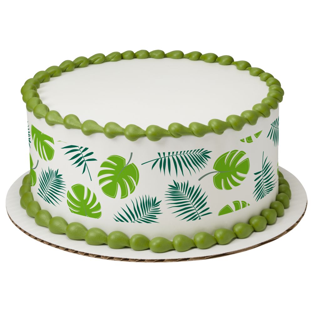 Image Cake Tropical Leaves