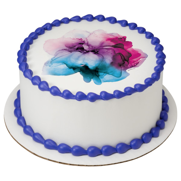 Abstract Watercolor PhotoCake® Edible Image®