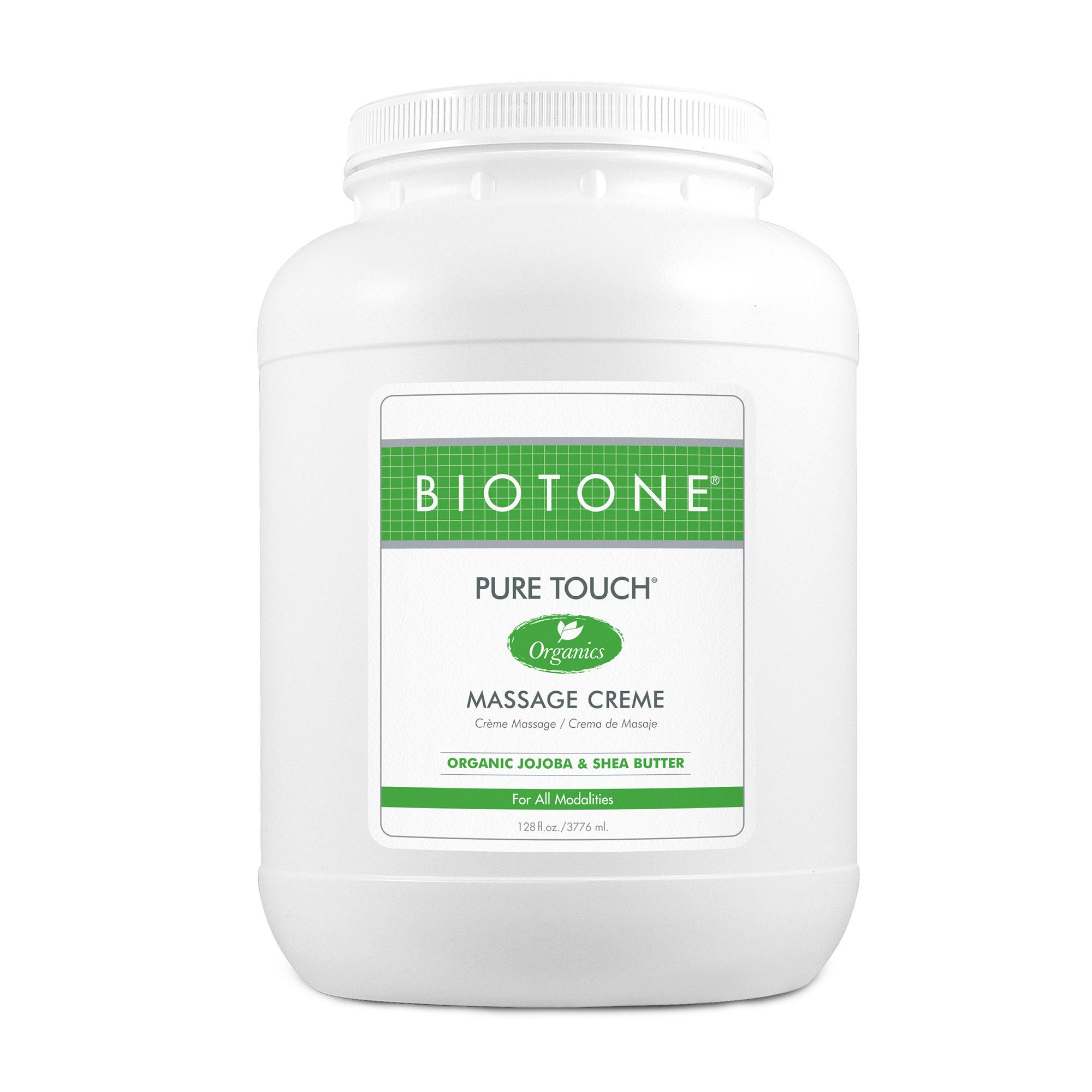 Biotone® Pure Touch Massage Crème with Jojoba Oil and Shea Butter, 1-gallon Jar
