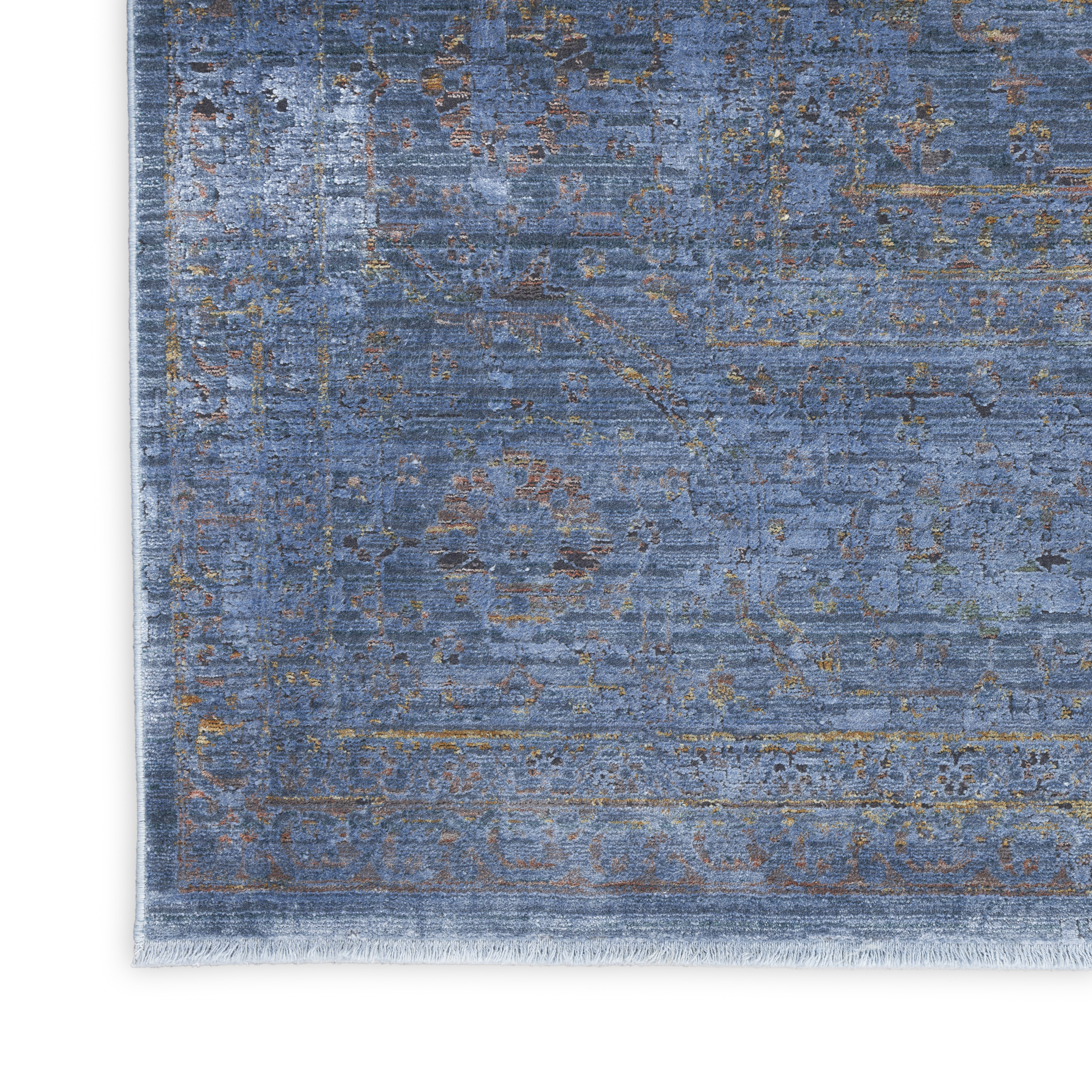 Nourison Luxurious 5'3" x 7'3" Blue Vintage Indoor Rug