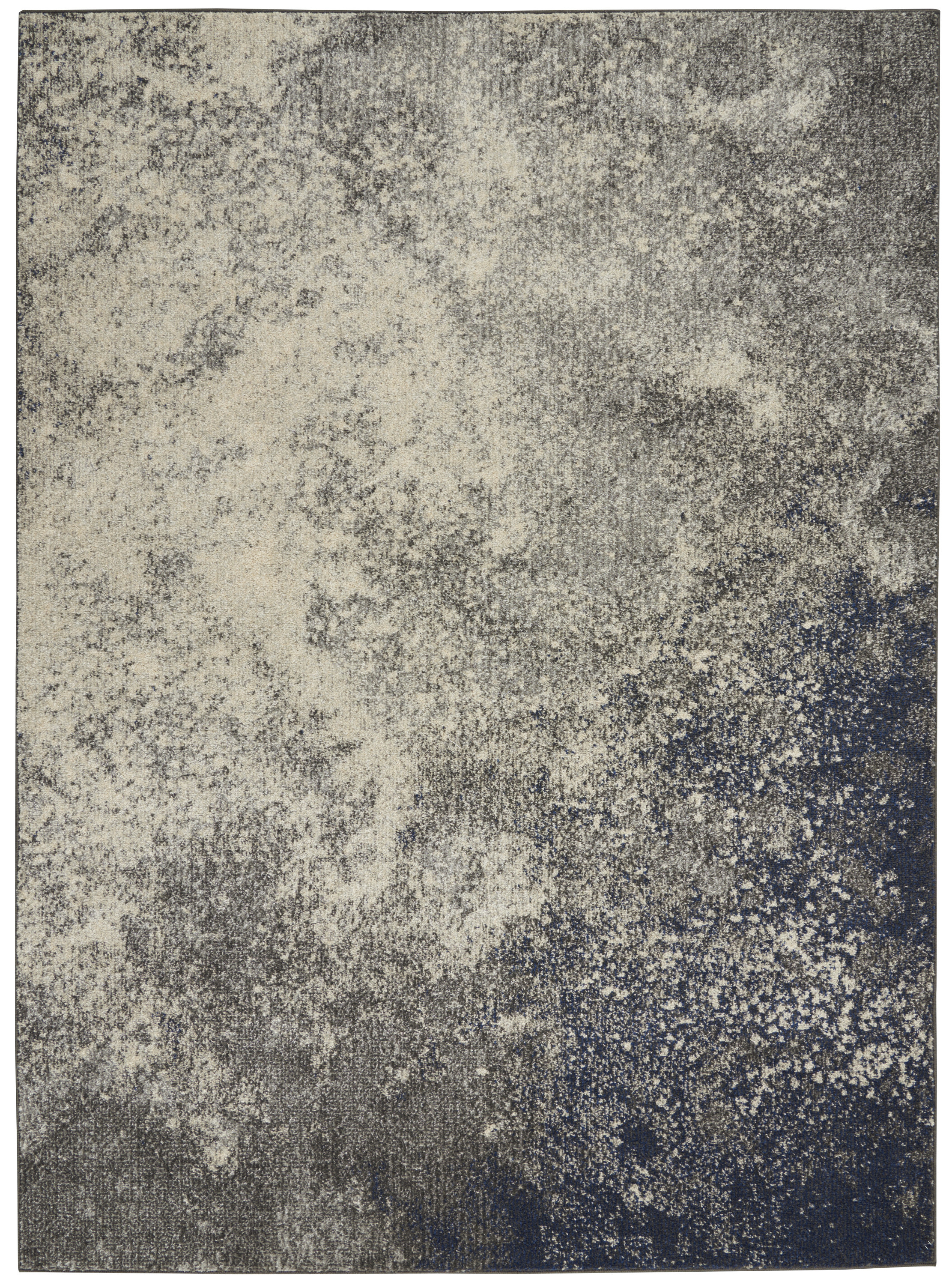 Nourison Passion 5'3" x 7'3" Charcoal Ivory Modern Indoor Rug