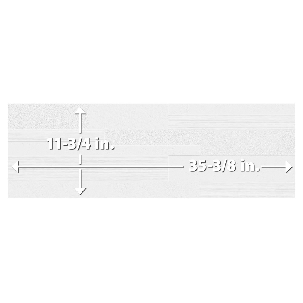 Lumiere Strate Blanco 11-3/4 in. x 35-3/8 in. Ceramic Wall Tile