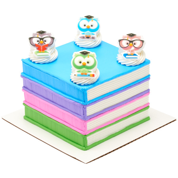 Colorful Grad Owls - Red 3 Free Dec-Ons® Decorations