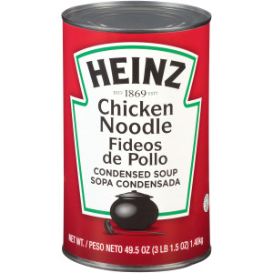 HEINZ Chicken Noodle Soup, 49.5 oz. Can, (Pack of 12) image