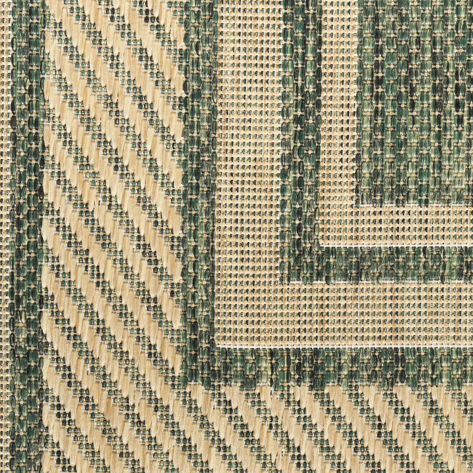 Nourison Horizon Indoor/Outdoor 3' x 5' Green Modern Rug