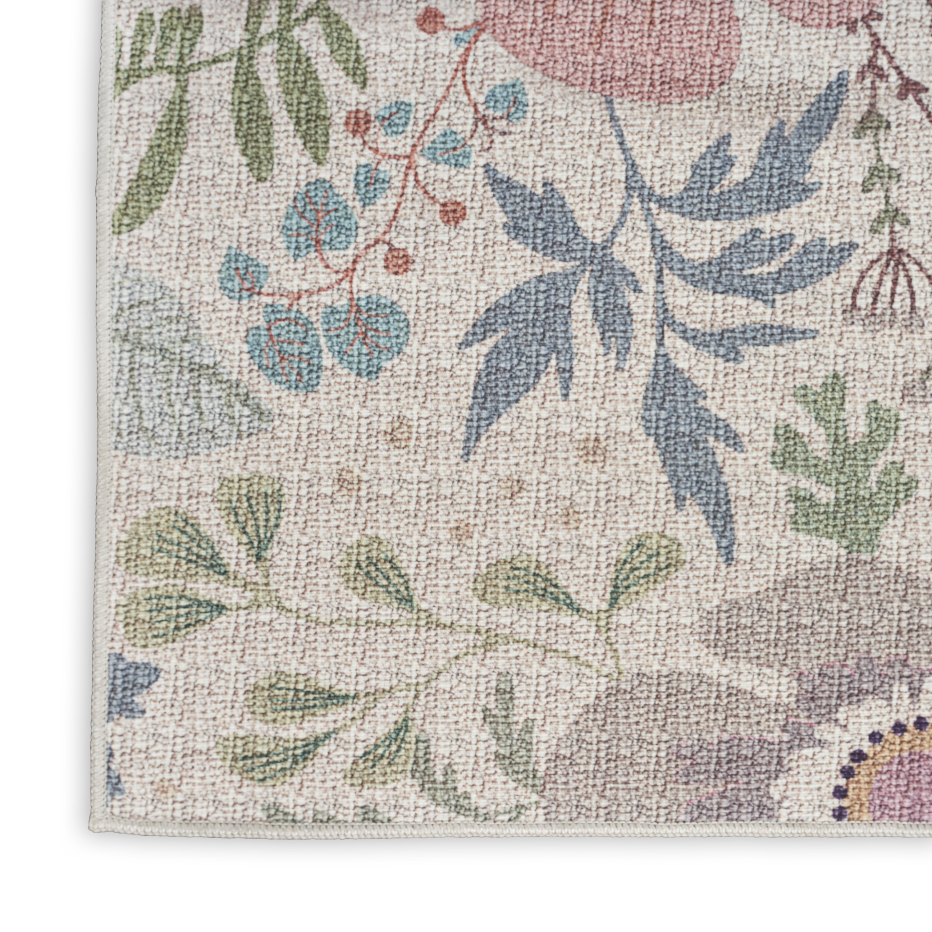 Nourison Nourison Washables 9'2" x 12' Cream Multicolor Farmhouse Indoor Rug