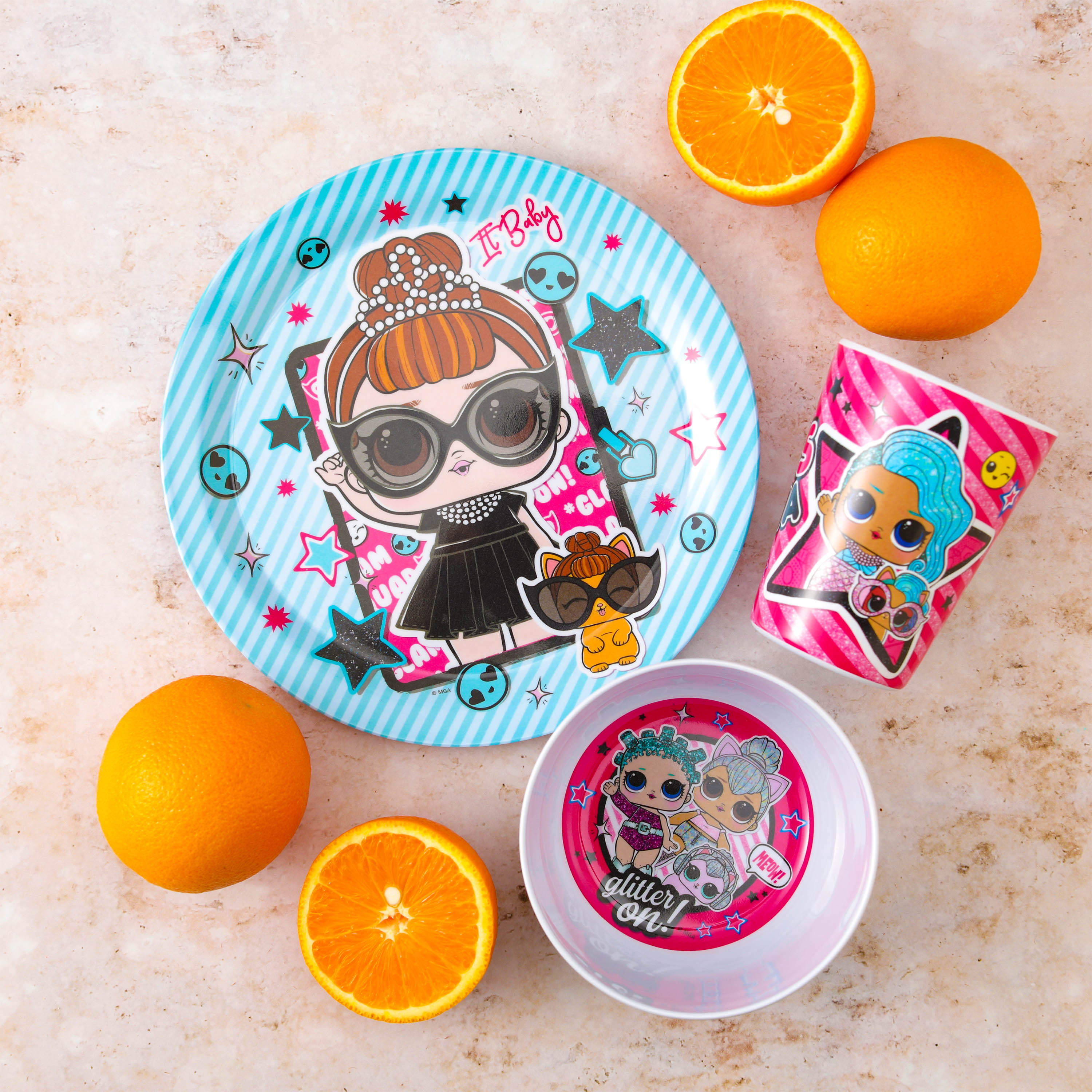 LOL Surprise Kid’s Dinnerware Set, Glitter Babies, 3-piece set slideshow image 4 LOL Surprise Kid’s Dinnerware Set, Glitter Babies, 3-piece set slideshow image 4