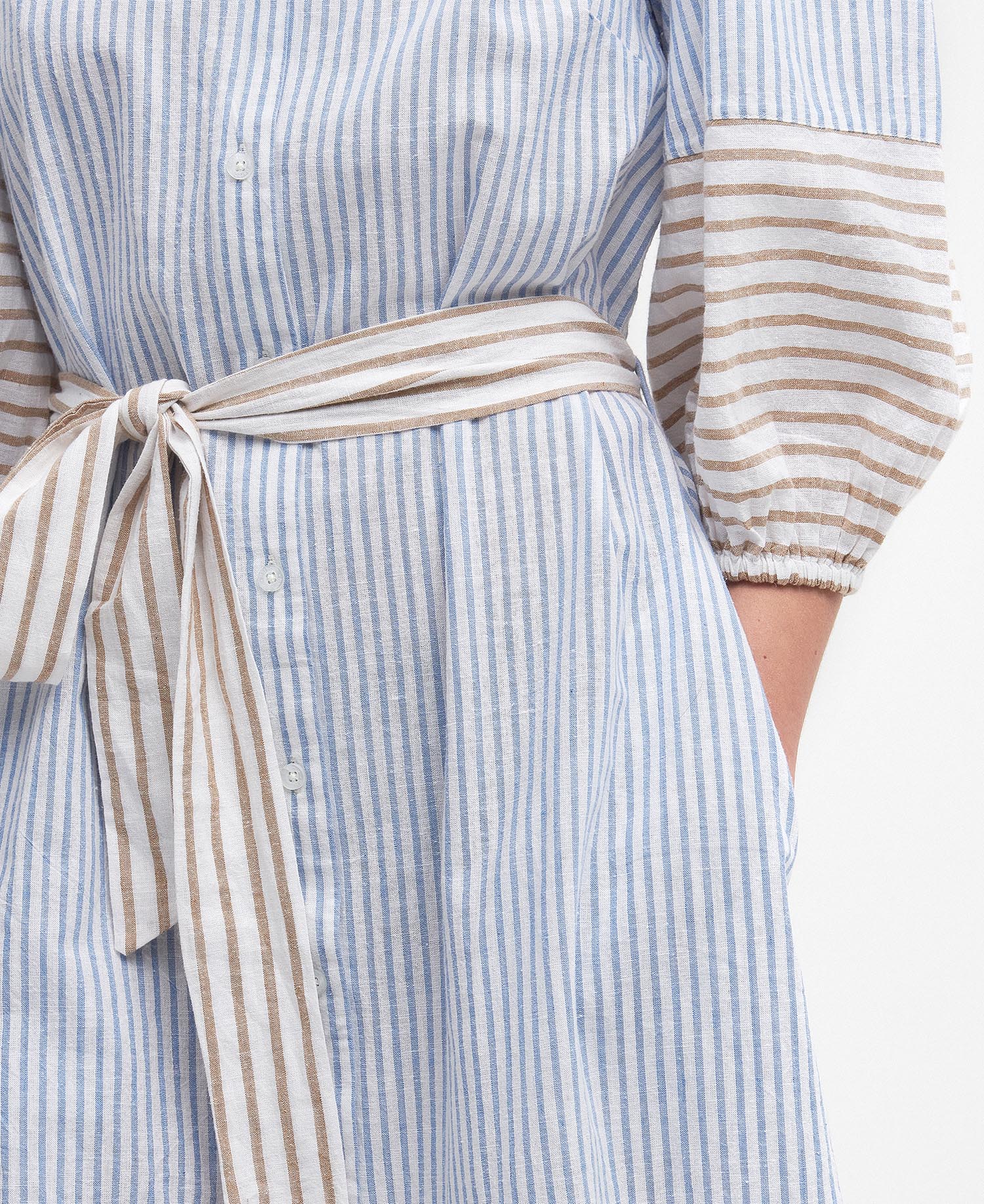 Thea Striped Shirt Dress image number 5