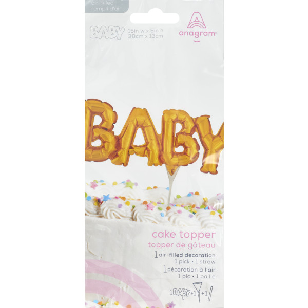 Inflatable Gold BABY Anagram® Cake Pic