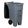 Rubbermaid Commercial, BRUTE, Rollout, 32 gal, Resin, Gray, Rectangle, Receptacle