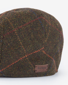 Wilkin Flat Cap Olive Herringbone
