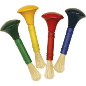 Beginner Paint Brushes, Door Knob Handles, 4 Assorted Colors, 5" Long, 4 Brushes