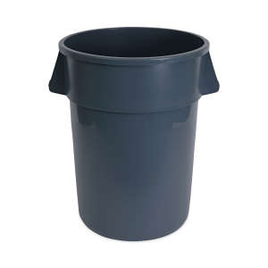 Boardwalk, 44 gal, Plastic, Gray, Round, Receptacle