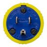 Ericson&reg; Straight Blade Plug, 15A, 125V ac, Solid Brass Blade, NEMA 5-15P, Plug Connection, 2-Pole, 3-Wire, Yellow
