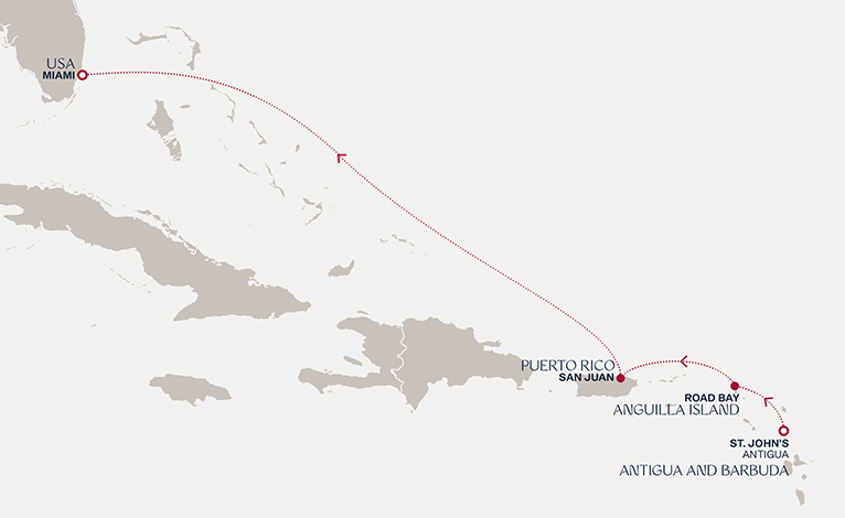 Itinerary map