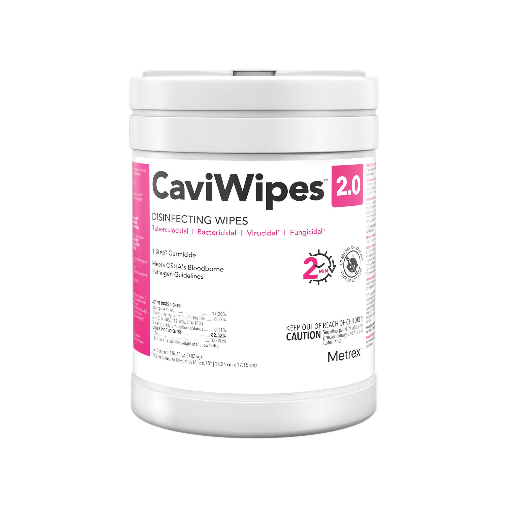 CaviWipes™ 2.0 Isopropyl Alcohol / Proprietary Glycol Ether Disinfecting Wipes