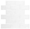 Artezen Elegant White 2×4 Brick-Joint Mosaic Glossy