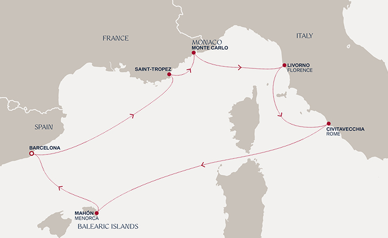 Itinerary map