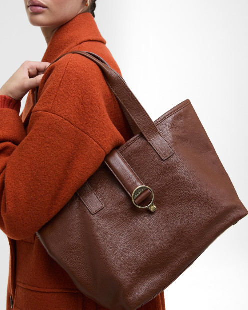 Alder Leather Tote Bag Brown