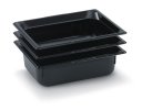 Half-size 4-inch-deep Super Pan® low-temperature plastic pan in black