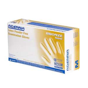Hospeco, Adenna® Bronze Series, Medical Grade Gloves, Latex, 5.5 mil, Powder Free, M, Natural