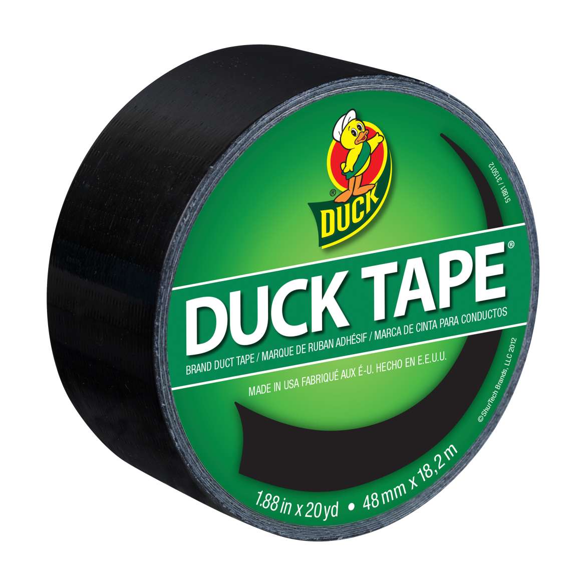 Color Duck Tape® Brand Duct Tape - Black, 1.88 in. x 20 yd. Image