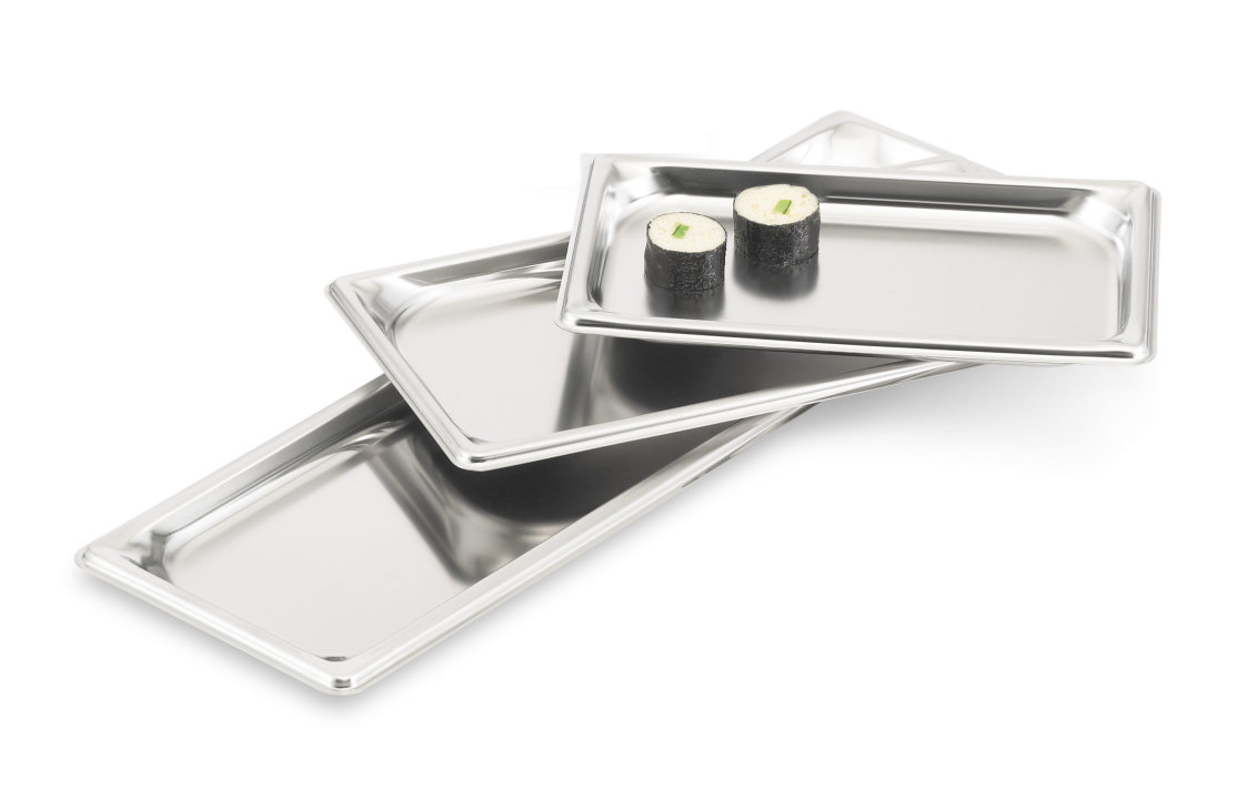 Cubeta Gastronorm Super Pan 3® de acero inoxidable de tamaño 1/4 y 20 mm de profundidad