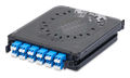 FX ECX Faceplate and Panel Cassette Plastic 24-Fiber 12-Port LC Duplex Black/Blue 8.74 L x 1.3 H x 6.34 W in.