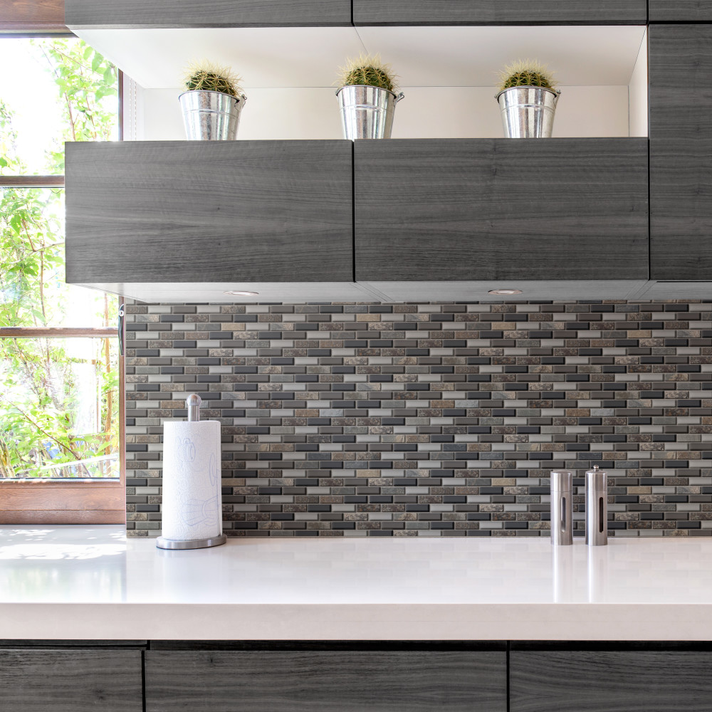 Sample – Tessera Subway Stonehenge Glass Mosaic Tile