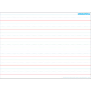 Smart Poly&reg; Single Sided PosterMat Pals&reg; Space Savers, Handwriting 3/4", 13" x 9.5"
