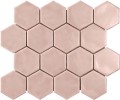 Vibes Pink 3″ Hexagon Mosaic Glossy