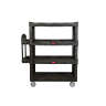 Rubbermaid Commercial, BRUTE, Heavy-Duty, Ergo Handle, 4-Shelf, Utility Cart, Black
