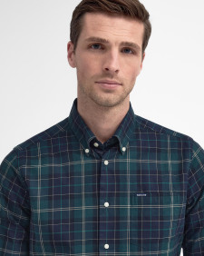 Wetheram Tailored Long-Sleeved Shirt Green Loch