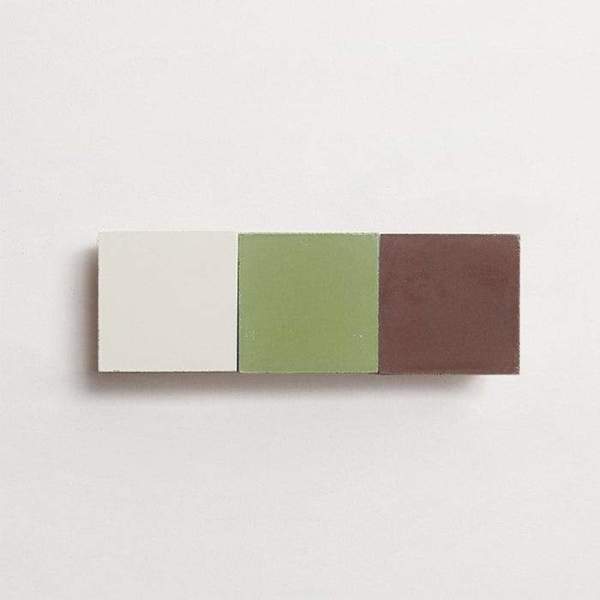 cement: mythology checkerboard | dartmoor | grande | matte | trio | fig, grass + paste | sample 