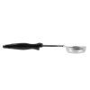 4-ounce one-piece heavy-duty stainless steel perforated round bowl Spoodle® utensil with black nylon handle