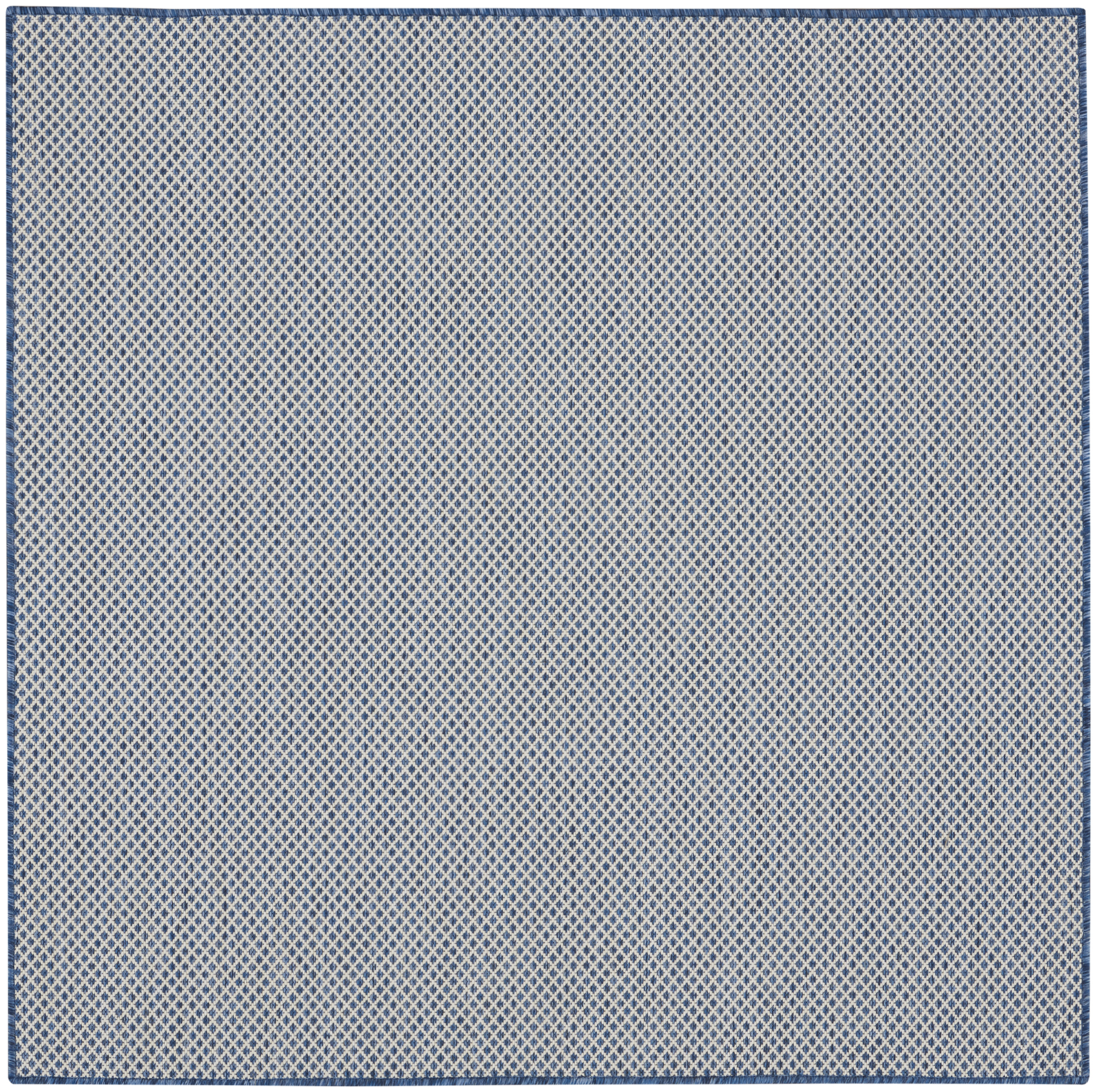 Nourison Courtyard 5' x Square Ivory Blue Modern Rug
