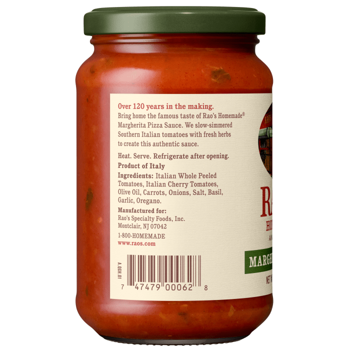 Margherita Pizza Sauce, 12.3 oz - Left Image