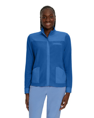 White Cross FIT 456 Women&#8216;s Fade Resistant 3-Pocket Warm-Up Scrub Jacket WSL-White Cross