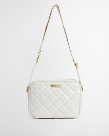 Sloane Quilted Crossbody Bag Gloss Silver Birch